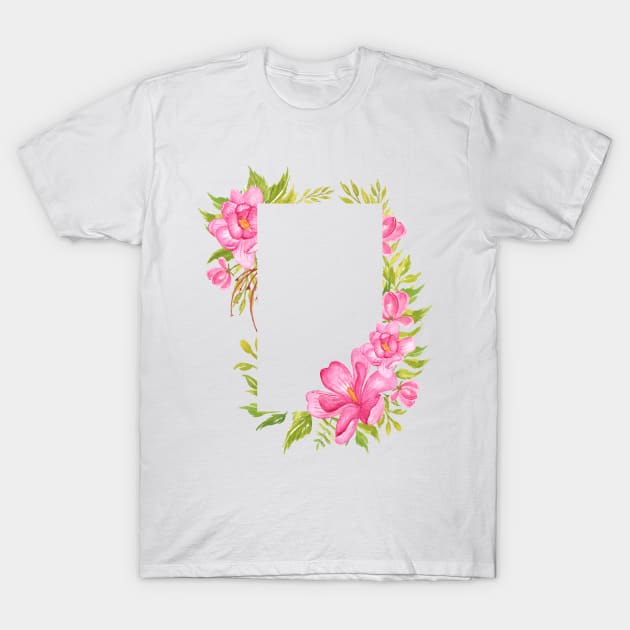 Rose Art T-Shirt by Design Anbay